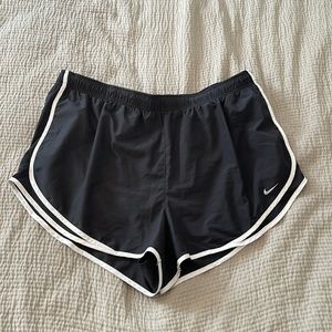 Nike Tempo plus size shorts. Lined! Black with white trim.
